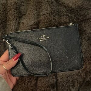 Coach Sparkling Black Wristlet
